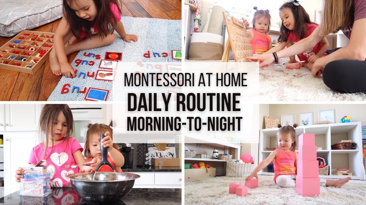 Daily Montessori Homeschool Routine with Toddler and Preschooler