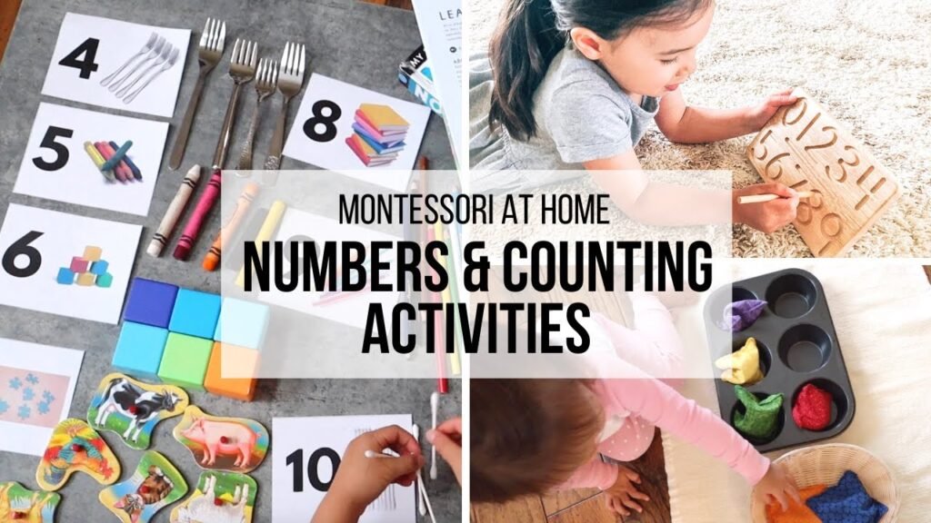 Montessori inspired activities for numbers and counting