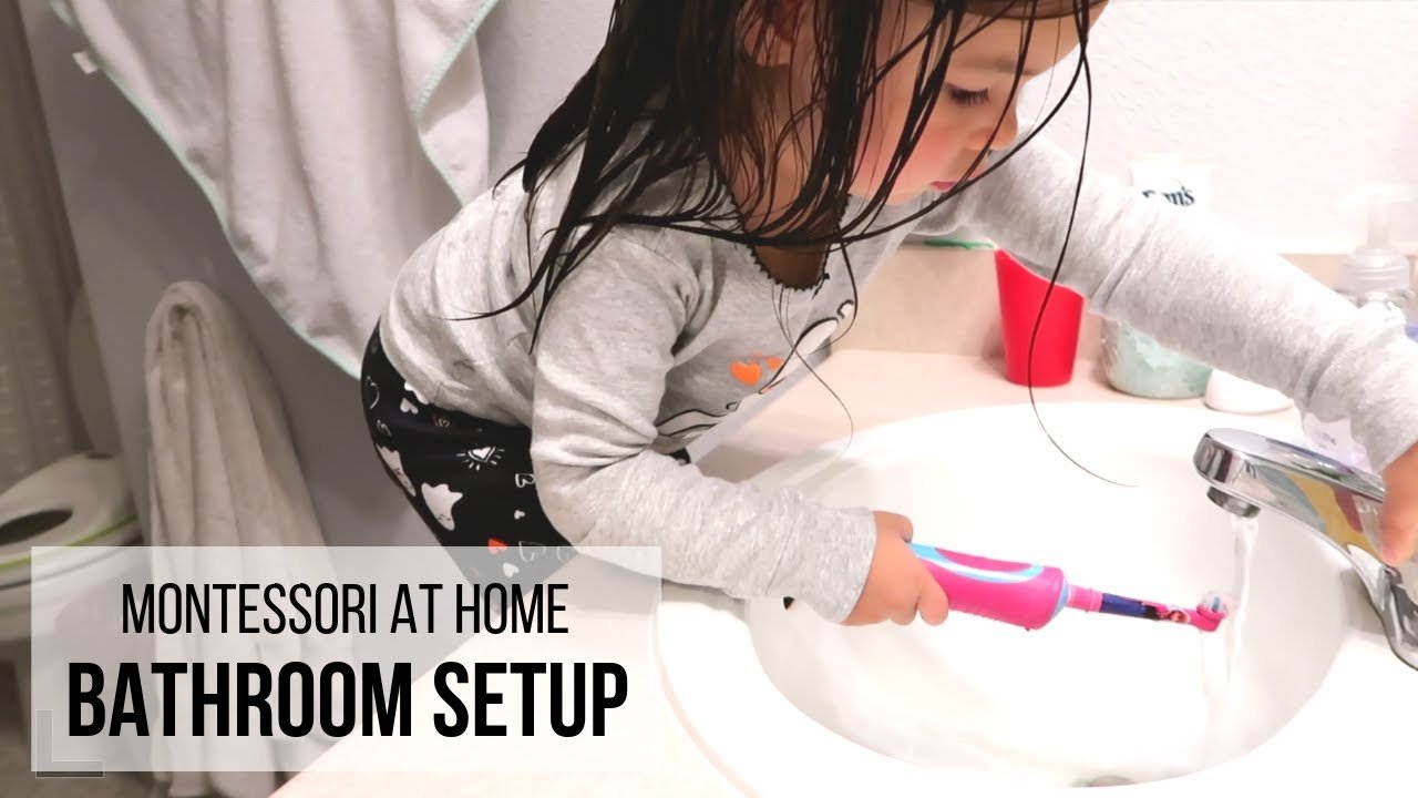 montessori toddler bathroom setup for independence