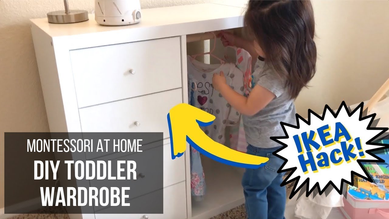 diy montessori wardrobe for toddlers